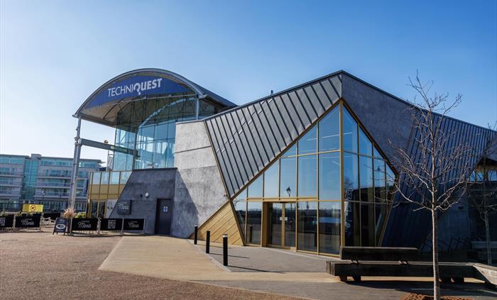 The exterior of Techniquest, showing the main entrance.